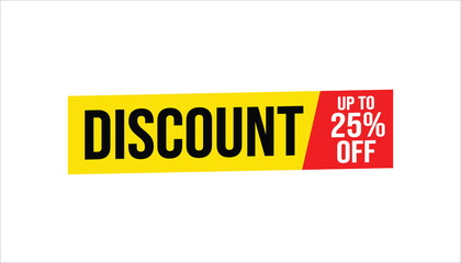 discount up to 25% off limited time promotional banner
