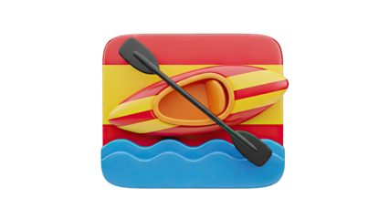 Spain Kayak and Paddle Icon