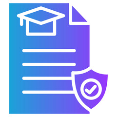 Academic Integrity glyph gradient icon
