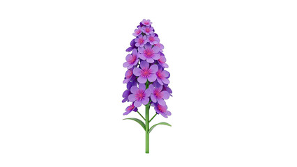 Obraz premium 3D Render of a Purple Flower Spike with Pink Centers