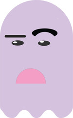 Vector illustration of a questioning face icon as a fashion art symbol for emotion