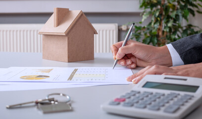 woman working at real estate insurance agent