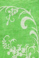 Embroidered fabric background