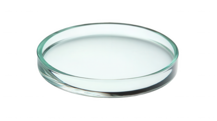 Isolated glass bowl with milk on transparent background