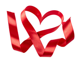 Whimsical Floating Ribbon Heart with Motion and Sparkle Accents