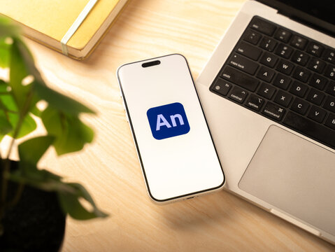 Adobe Animate logo is displayed on the screen of a smartphone, in Bangalore, India, on January 06, 2026