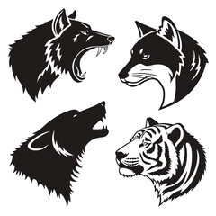 Wild animal silhouettes