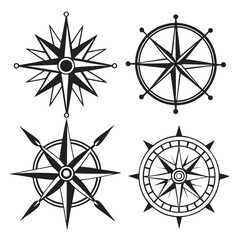 Collection of compass rose designs