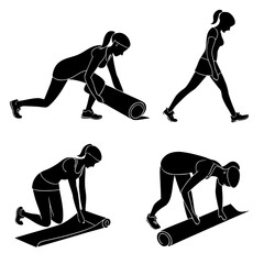 Yoga and fitness exercises