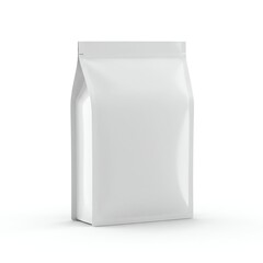 White foil bag with transparent background
