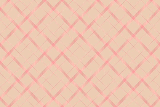 Crease tartan seamless texture, plank pattern plaid check. Mexico background vector fabric textile in light and red colors.