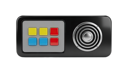 Retro Game Controller with Colorful Buttons and Speaker
