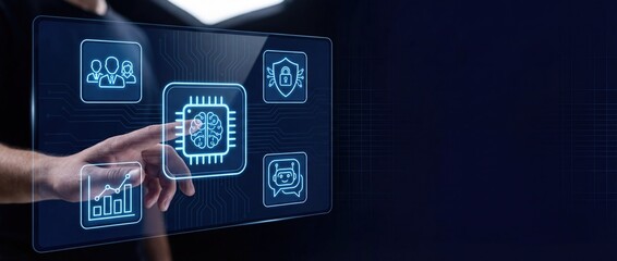 Artificial Intelligence Technology Concept - Futuristic Digital Interface