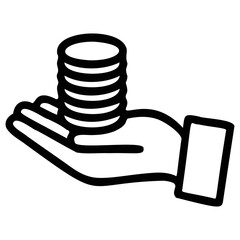 hand holding coins