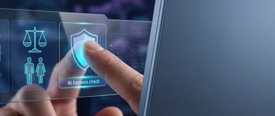 Finger Tapping AI Fairness Check - Ethics in AI Concept