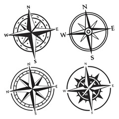 Collection of compass rose designs