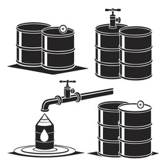 Industrial oil drums