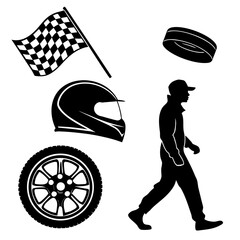 Motorsport silhouettes