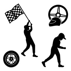 Racing silhouettes