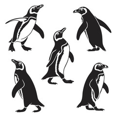 Penguin silhouettes