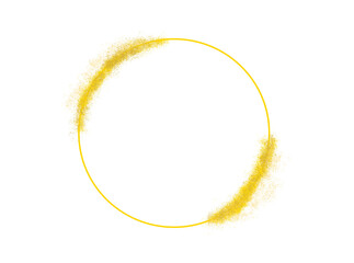 Golden Glitter circle  Frame for Compositing, Cards and Web Presentations &ndash; Isolated & Transparent
