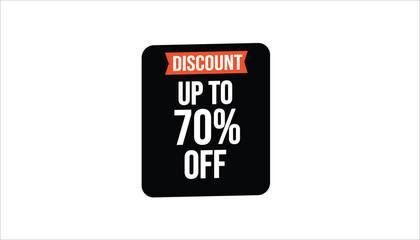 discount up to 70% off limited time promotional banner