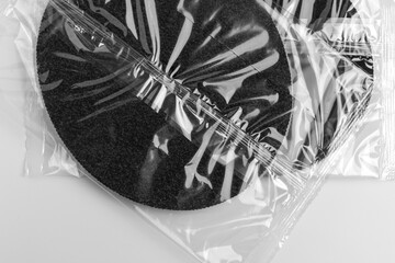 Packaged filter elements of drinking water purification system close up