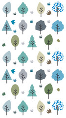 冬の季節のベクターイラスト　寒中見舞い