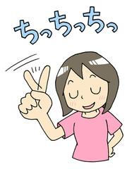 ちっちっちっとダメだしする女性