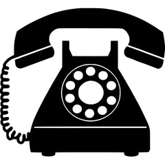 old phone isolated on white