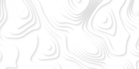 Pattern with lines the stylized height of the topographic map contour in lines and contours isolated on layers. White topography curve lines map isolated on white background. © armans