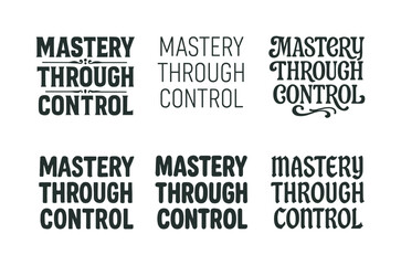 Creative Lettering Styles. Mastery through control. Set lettering. harmonious lettering variations of the same emblematic concept, each with different artistic