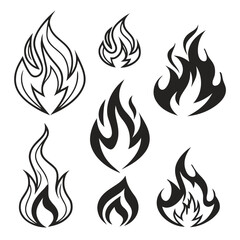 Abstract flame illustrations
