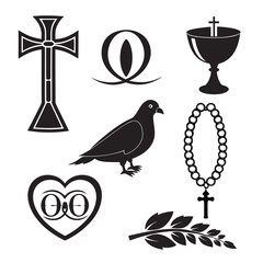 Christian symbols collection