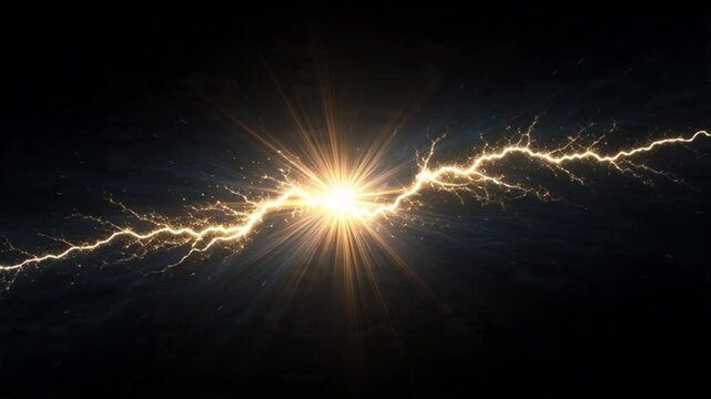 Electric surge pierces the dark void