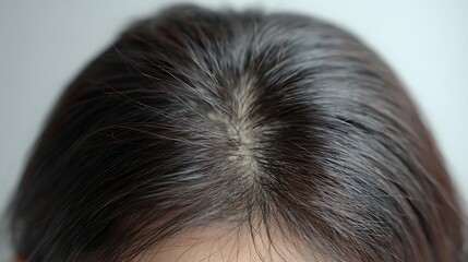 Hair Parting Close-up / 髪の分け目のクローズアップ