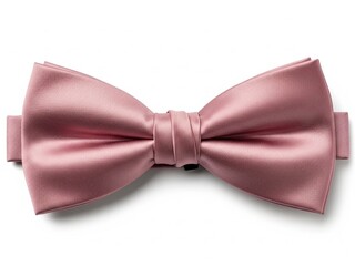 Pink bow tie isolated on white background