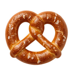 Soft Pretzel With Twists and Salt on a Clean Background Ready to Be Served or Enjoyed at Snack Time