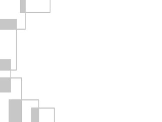 Abstract geometric square network background. Grey connected rectangles business template. Minimalist tech circuit pattern with copy space
