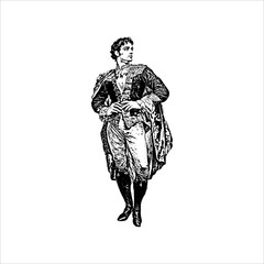 Vintage Elegant Gentleman Illustration