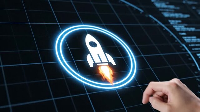 Startup launch concept illustration