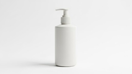 White soap dispenser isolated on white background