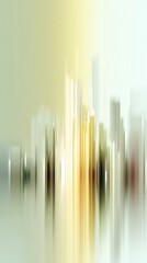 Modern city scape showing blurred abstract skyscrapers and glowing light reflections