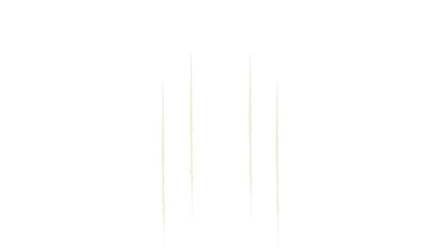 Animated tiger paw. cartoon paw animation. 