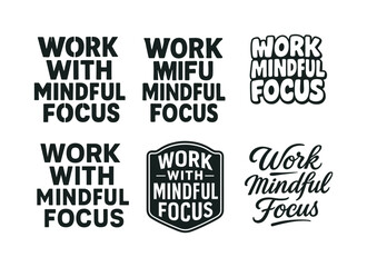 Obraz premium Creative Lettering Grid. Work with mindful focus. Set lettering. harmonious lettering variations of the same emblematic concept, each with different artistic
