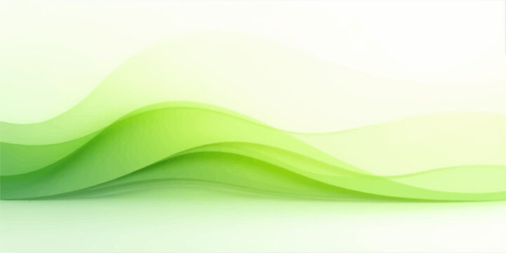 Green abstract wavy background with soft gradient colors - Powered by Adobe