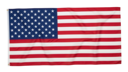 American flag PNG isolated on transparent background, United States patriotic symbol for Independence Day and national holidays