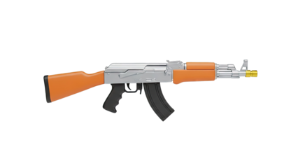AK-47 Assault Rifle with Orange Furniture