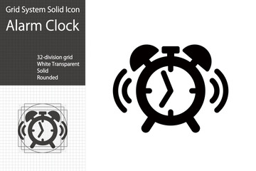 Alarm clock/timer icon, clock logo