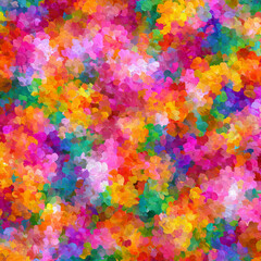 Beautiful colorful vintage style bohemian floral impressionist abstract flower garden retro art background watercolor acrylic painting texture depth bright cheerful dynamic nature happy cheerful